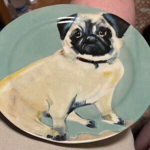 Pug Design Ceramic Plate
